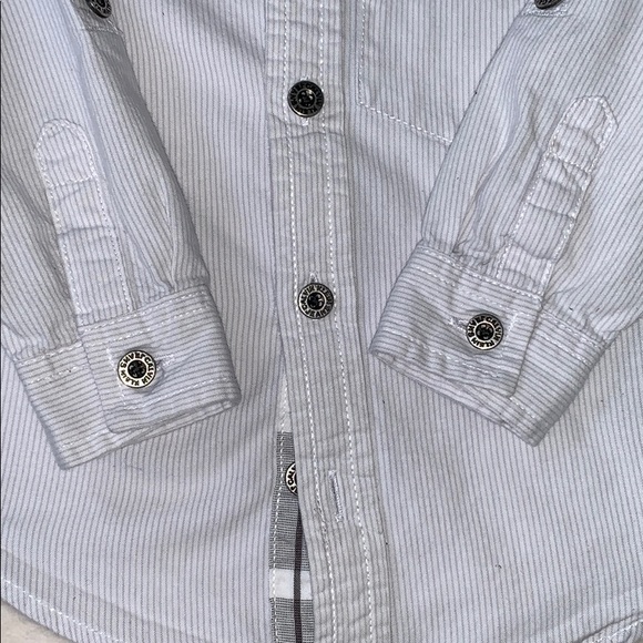 Boys Calvin Klein button down gray white shirt 18M - Picture 3 of 10